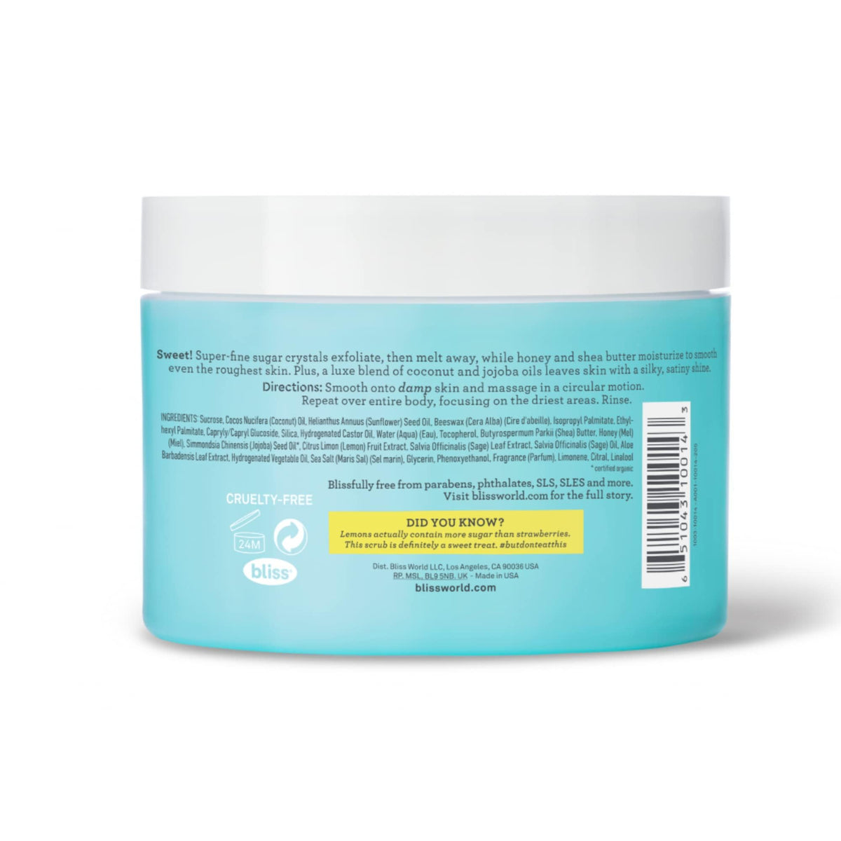 bliss sugar texture close-up highlighting fine sucrose crystals and smoothness for gentle exfoliation