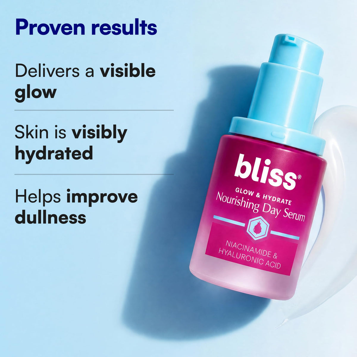 Bliss texture closeup highlighting lightweight, non-sticky consistency