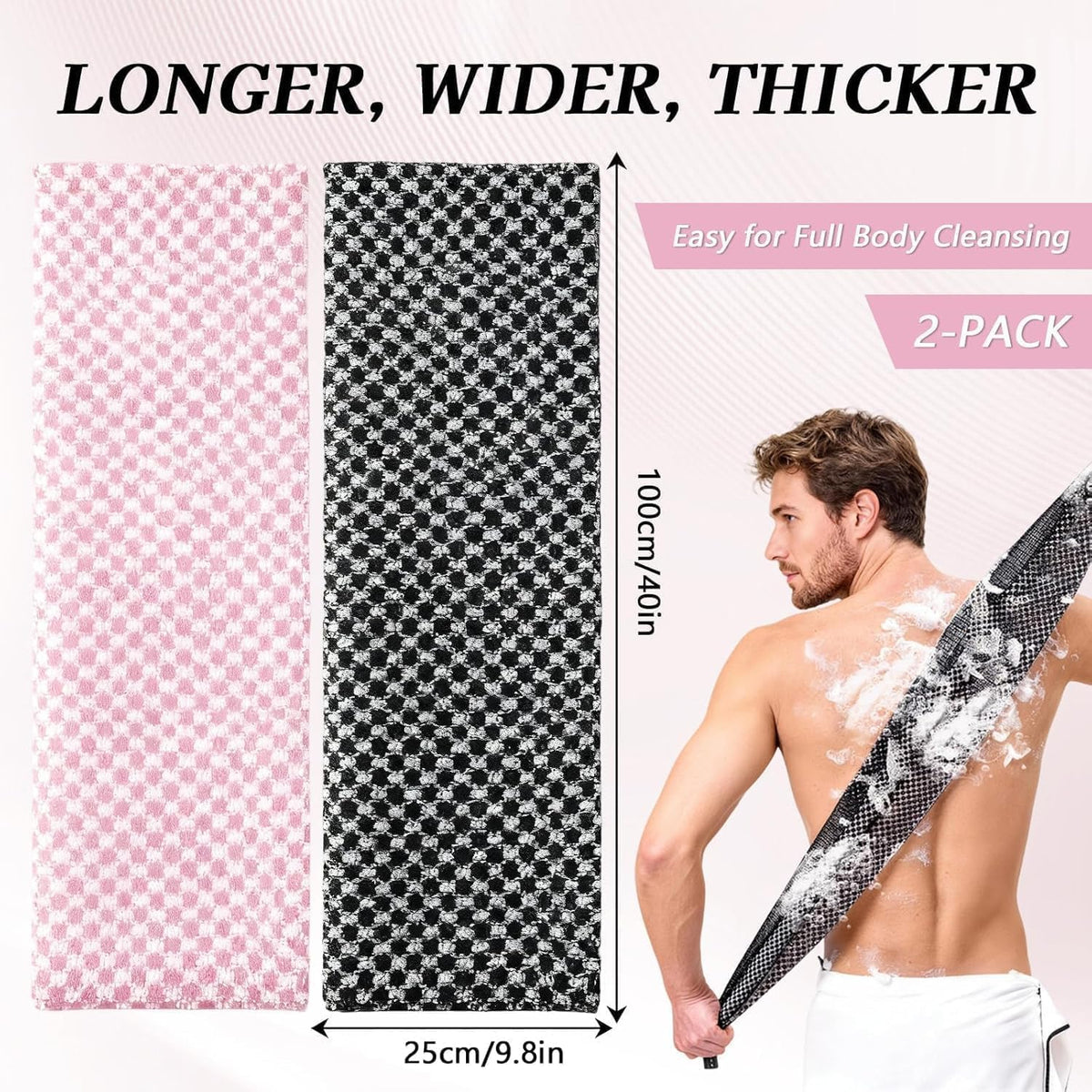 Blissal in a spa-style shower scene highlighting a pampering, luxurious benefit
