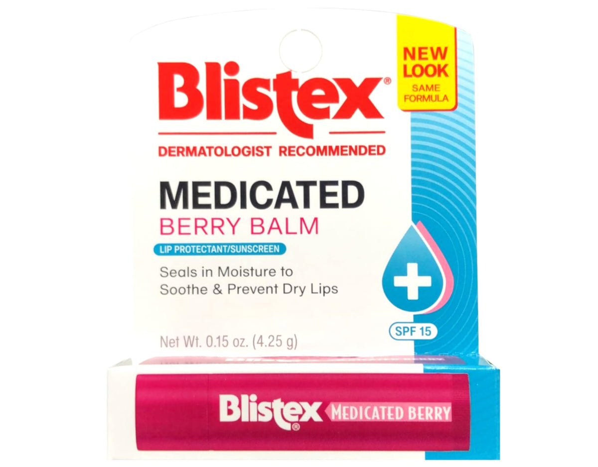 Blistex label and ingredients view highlighting protective actives