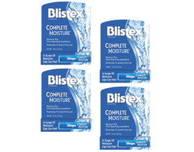 Person applying Blistex Complete Moisture outdoors demonstrating protection and hydration