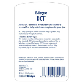 Blistex DCT in-hand application demonstrating smooth texture and quick hydration