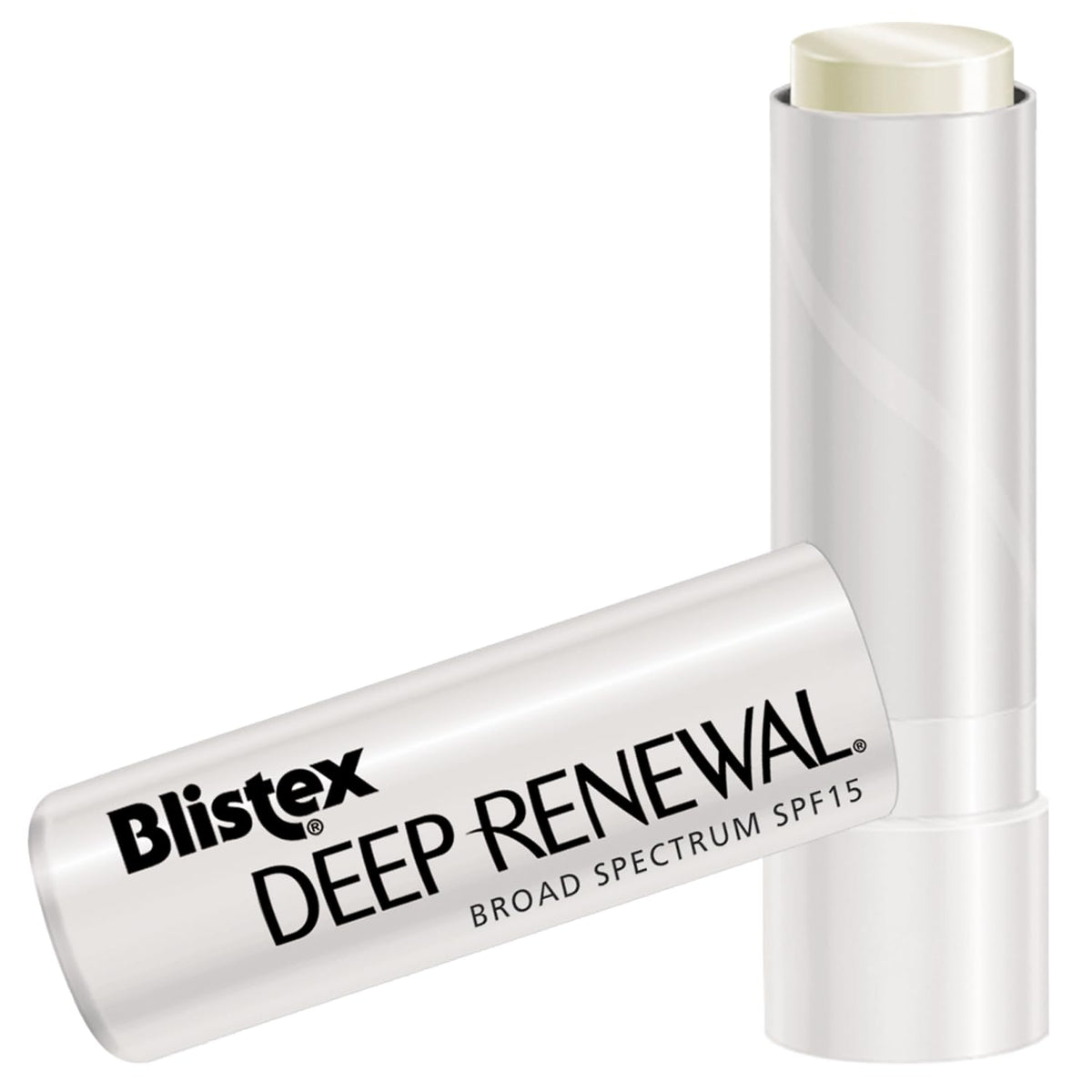 Blistex Deep Renewal label close-up highlighting ingredients and SPF