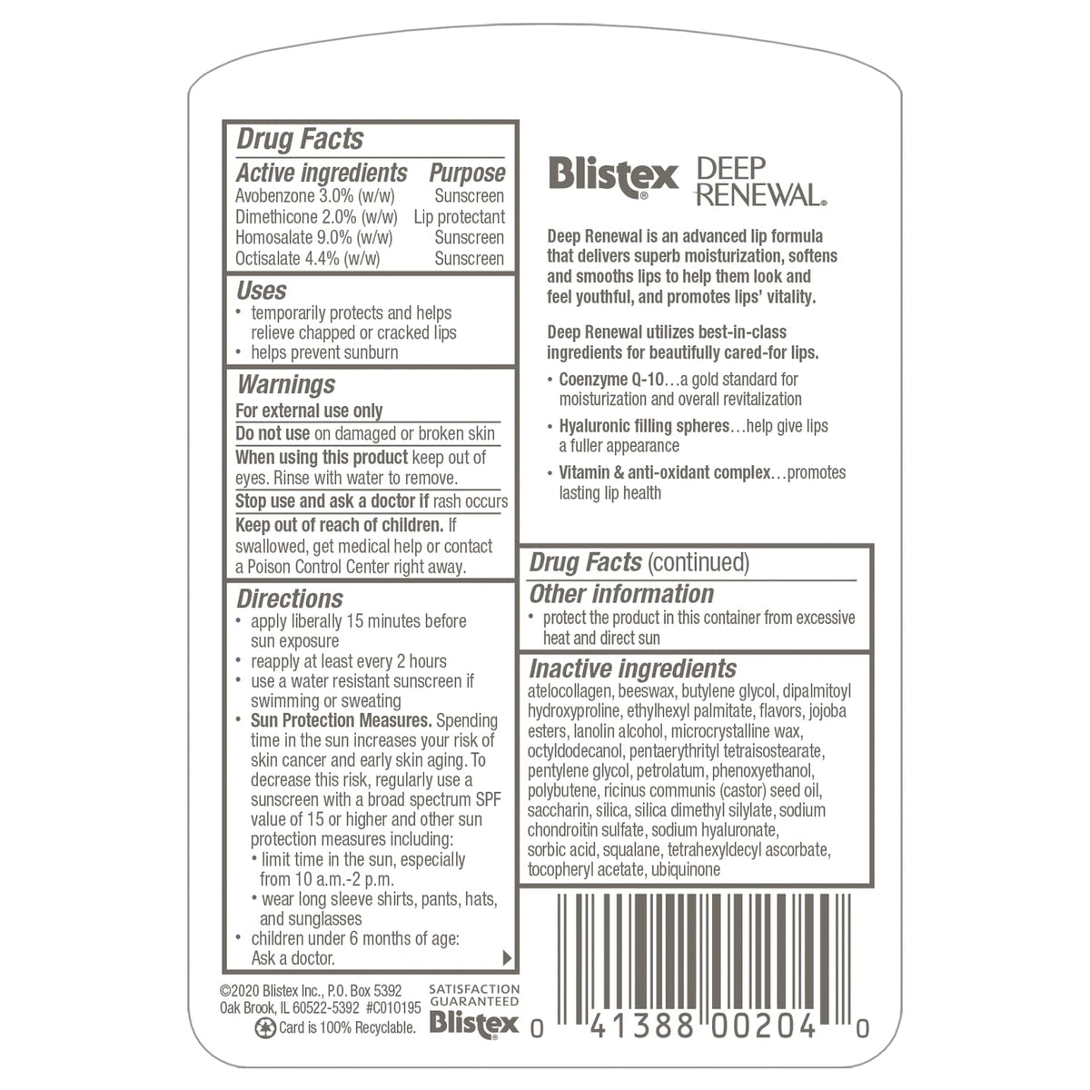 Blistex Deep Renewal texture close-up demonstrating smooth application and hydration benefit