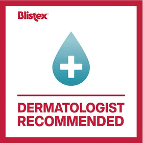 Blistex texture close-up of balm tip highlighting smooth glide and protection