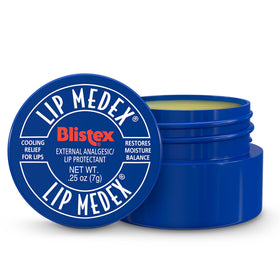 Blistex front tube showing label and compact size for easy carrying