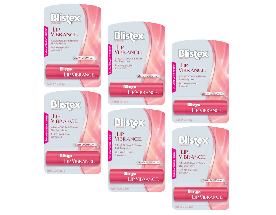 Blistex Lip Vibrance front tube view showing label and color benefits