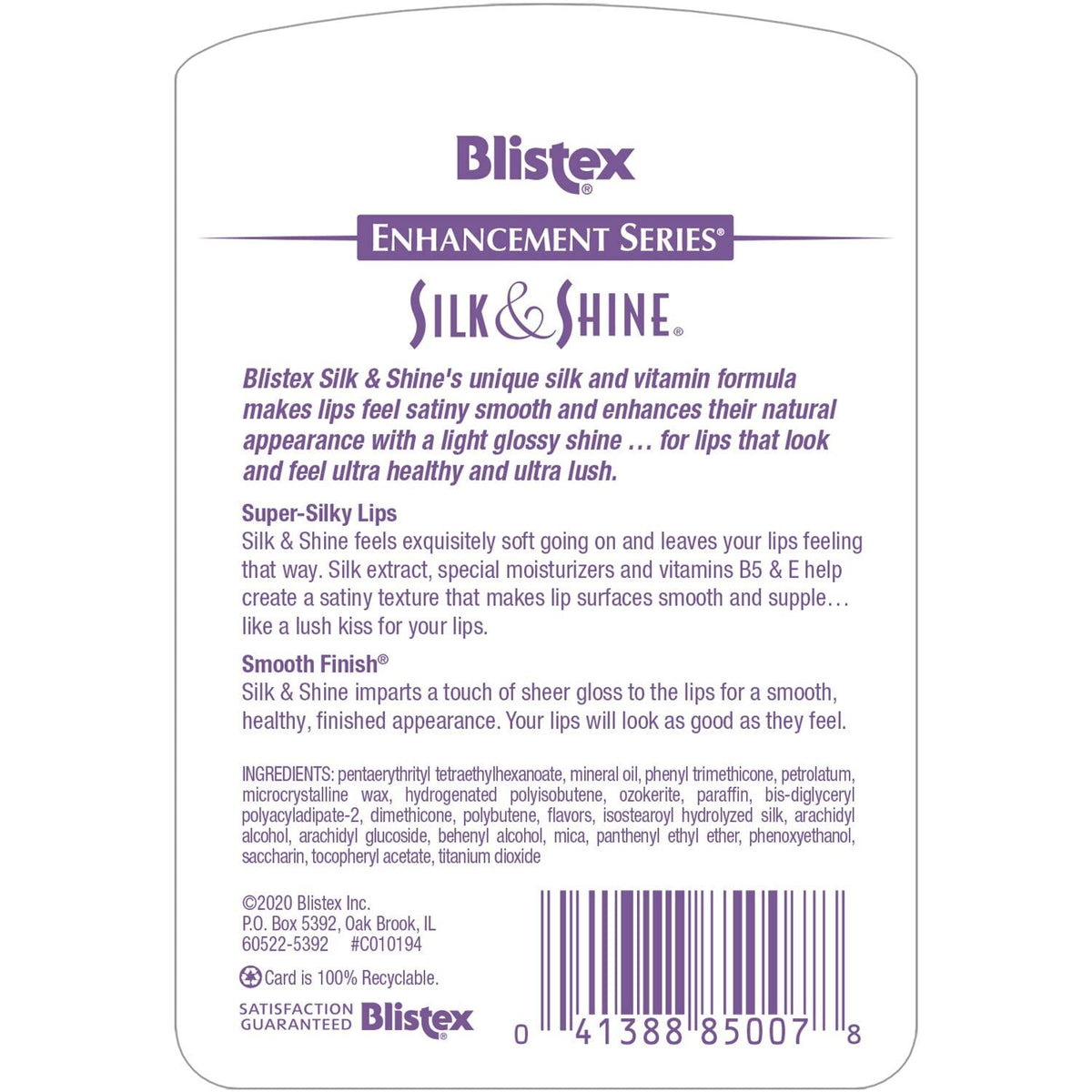 Blistex open tube texture close-up showing silky formula for smooth lips