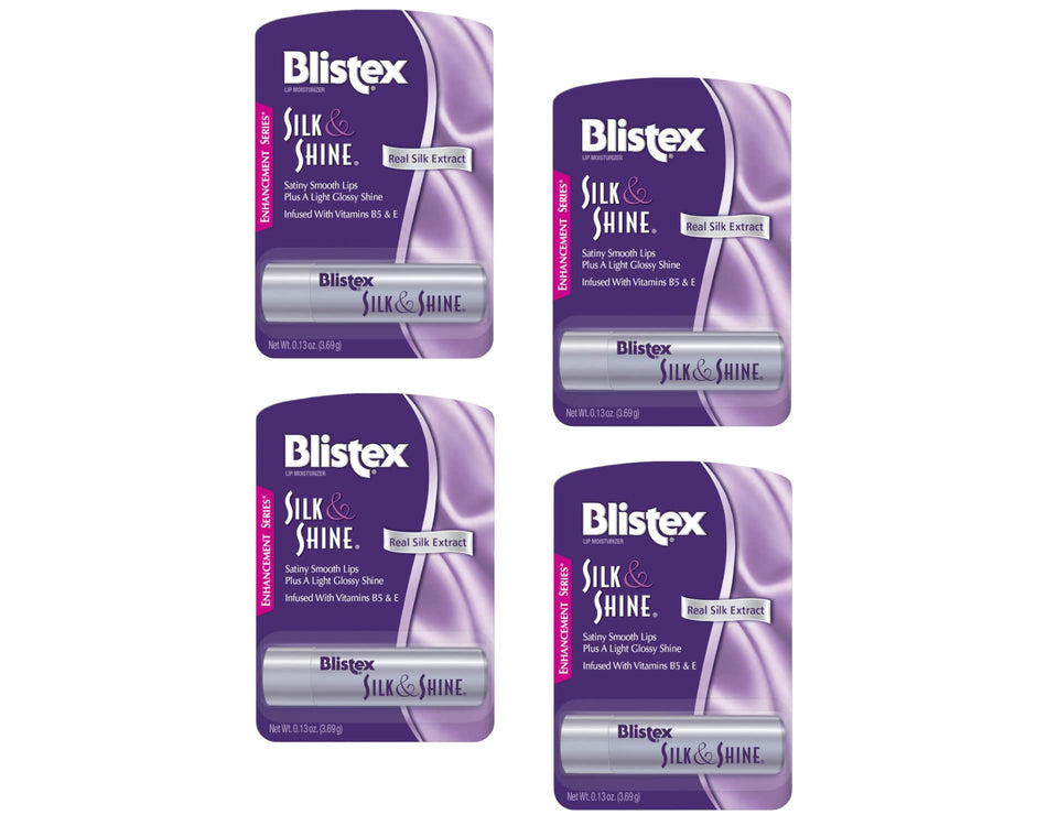 Blistex Silk & Shine front packaging showing tube and brand for quick identification and convenience