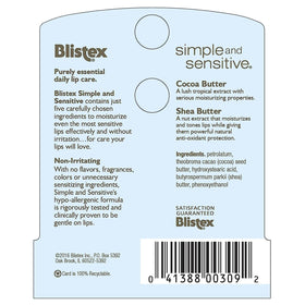 Blistex texture shot of cocoa and shea butters for deep moisture