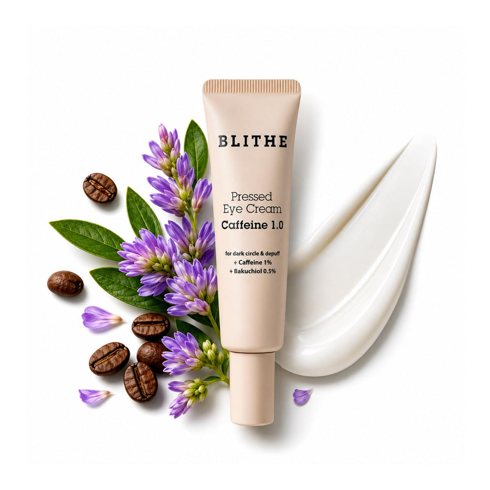 BLITHE front packaging showing jar and box, clear ingredient benefits