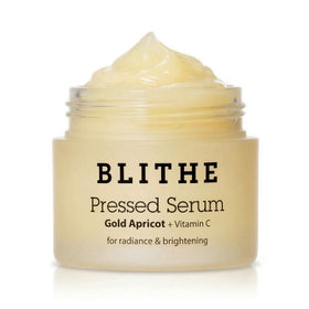 BLITHE front packaging showing compact glow serum and elegant label