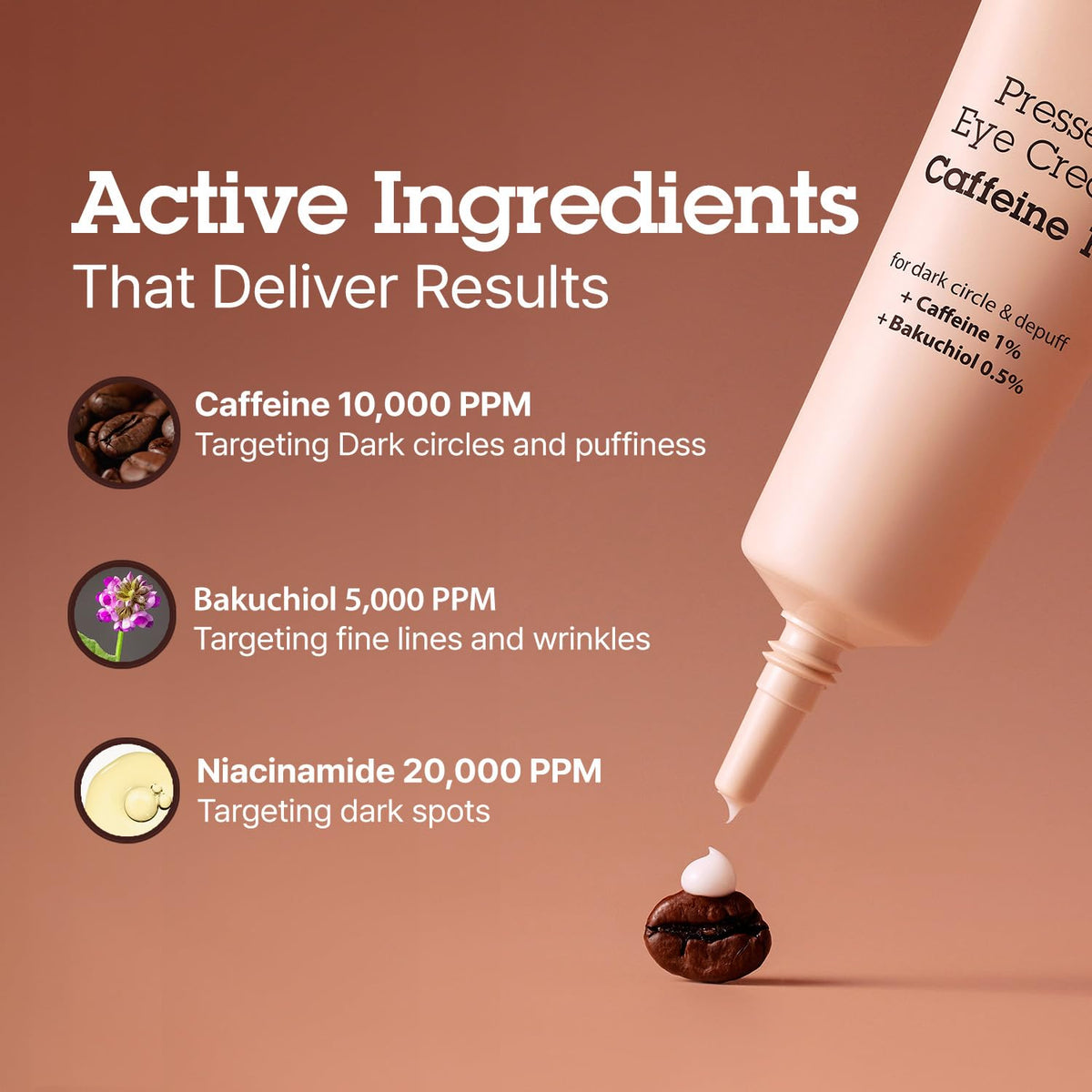 BLITHE application demo patting under-eye, shows de-puffing technique benefit