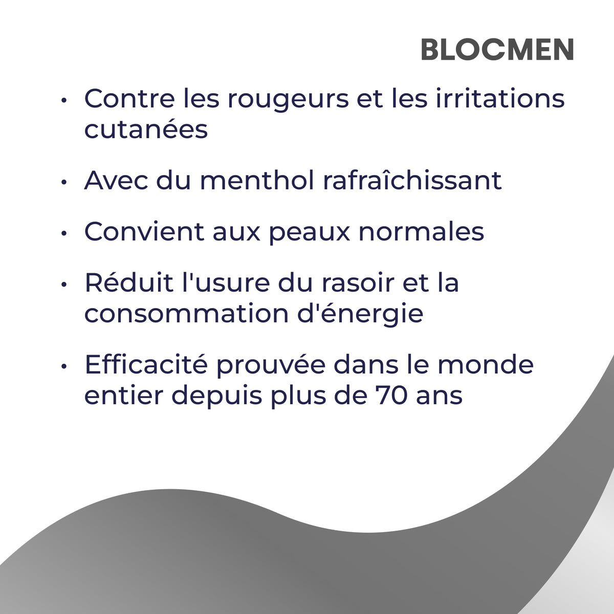 Blocmen pre shave stick applied to beard area demonstrating smoother razor glide benefit
