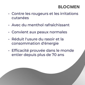 Blocmen pre shave stick applied to beard area demonstrating smoother razor glide benefit