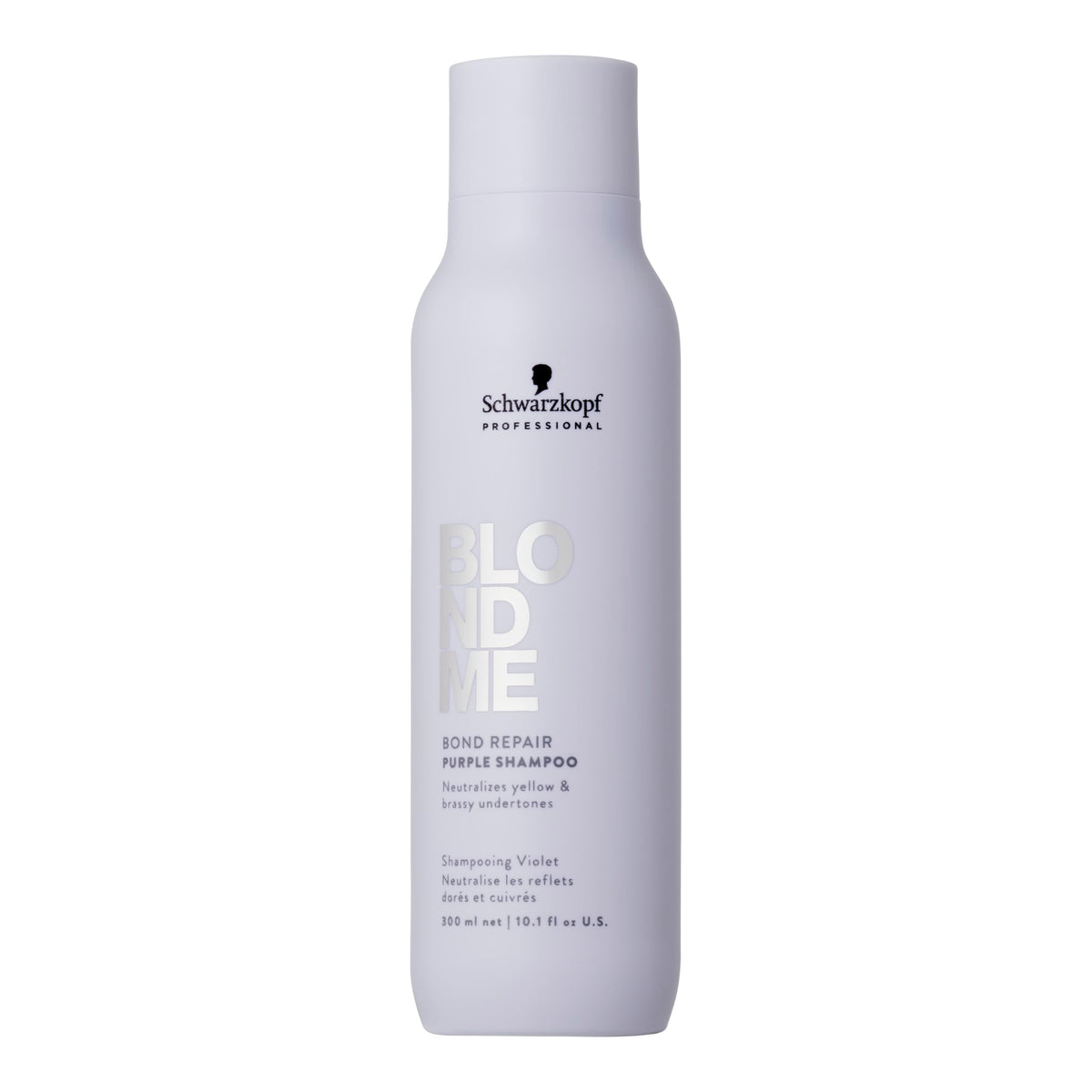 BlondMe bottle front view showing brand and tonal control benefits