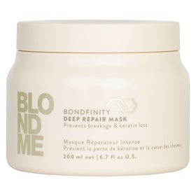 BlondMe jar front packaging showing product benefits and sleek design