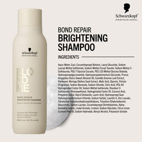 BlondMe shampoo lather close-up showing creamy foam and gentle cleansing action