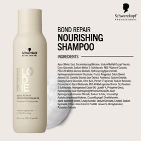 BLONDME foamy texture on hand demonstrating gentle, hydrating lather