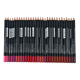 BLOOM IN BOX front packaging showing full 30-piece lip liner set and benefits