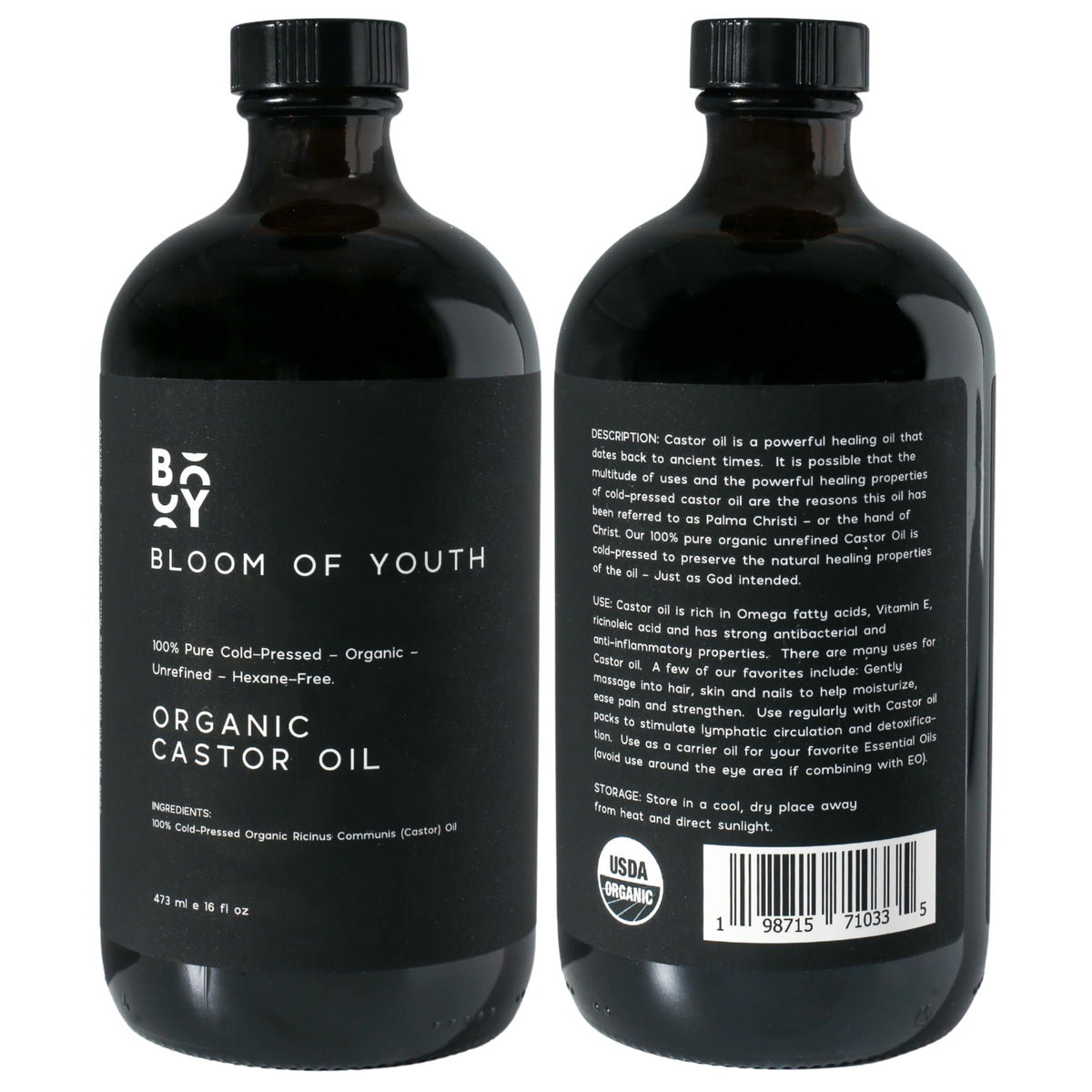 Bloom of Youth 16oz bottle next to everyday item illustrating size and value