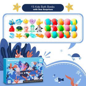 BloomFizzy colorful bath bombs arranged to show variety and playful appeal