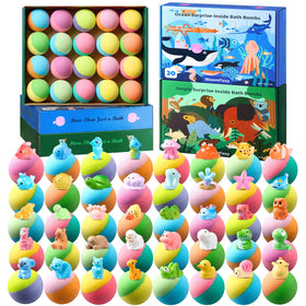 BloomFizzy front packaging showing dual jungle and ocean themed boxes and colorful design benefits