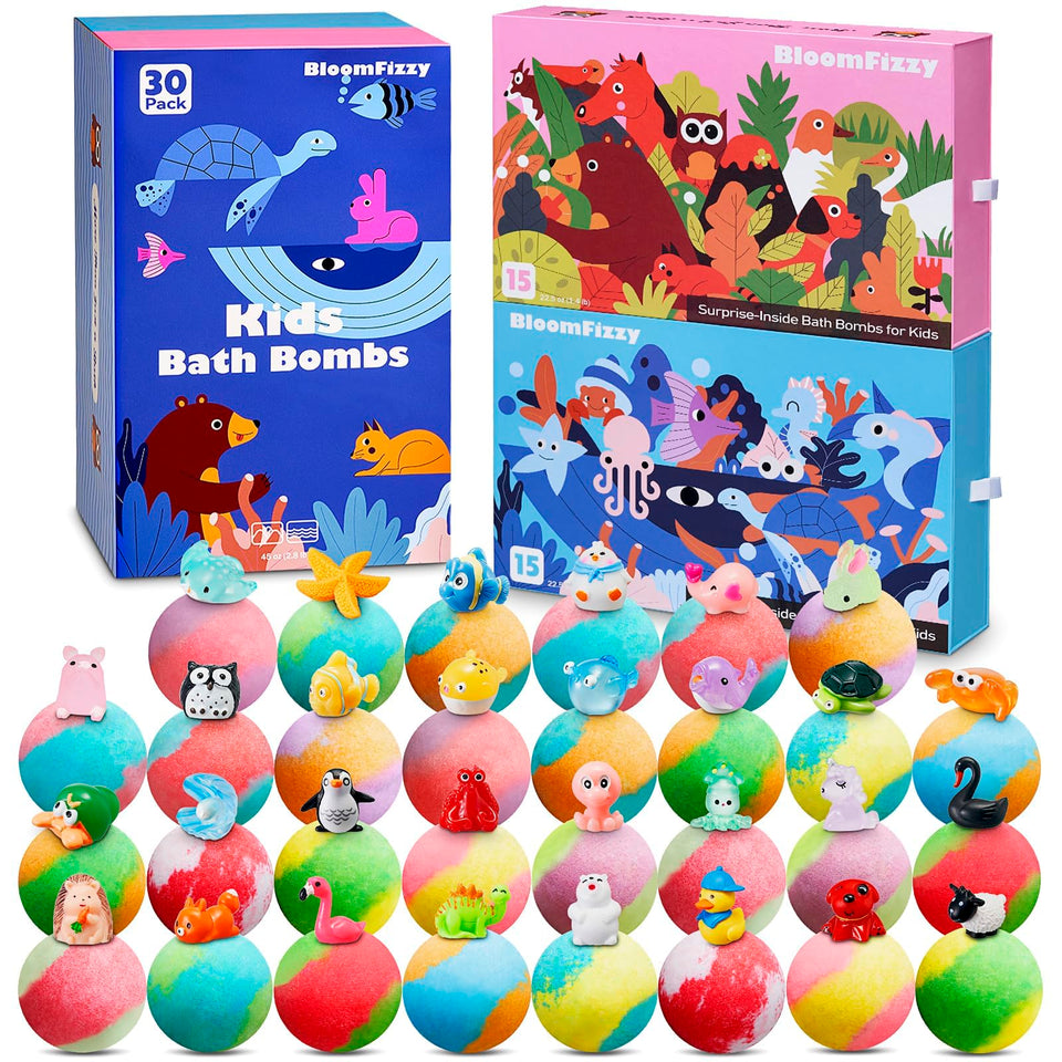 BloomFizzy front packaging showing two themed boxes and product variety benefit