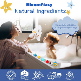BloomFizzy land animal bath bombs displayed to show colorful variety and play value