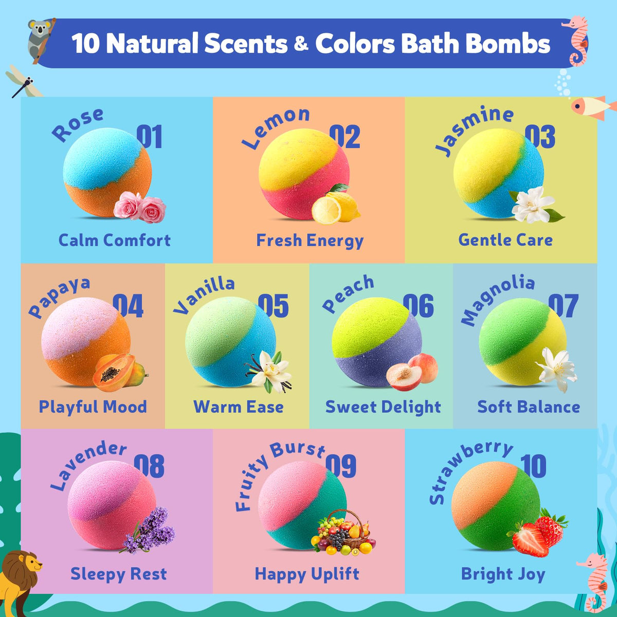 BloomFizzy size comparison in hand showing compact, travel-friendly bath bomb convenience