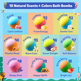 BloomFizzy size comparison in hand showing compact, travel-friendly bath bomb convenience