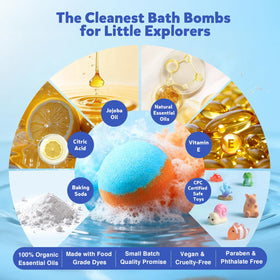 BloomFizzy toy reveal in water with child finding collectible animal and joyful surprise