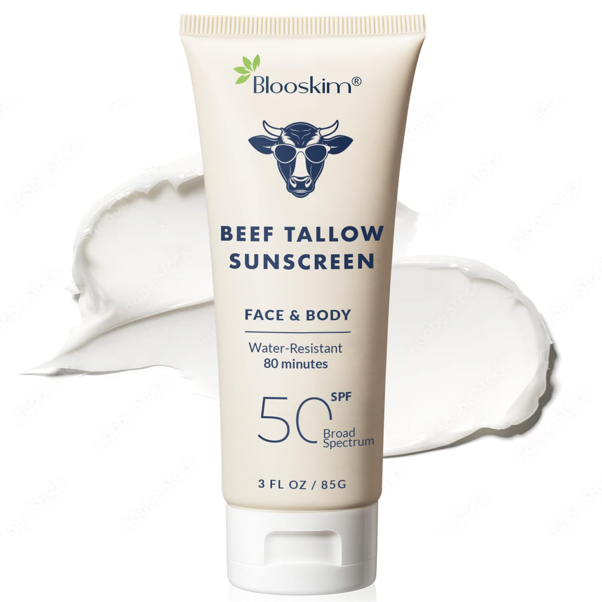 Blooskim front packaging 3 oz showing product branding and SPF 50 protection
