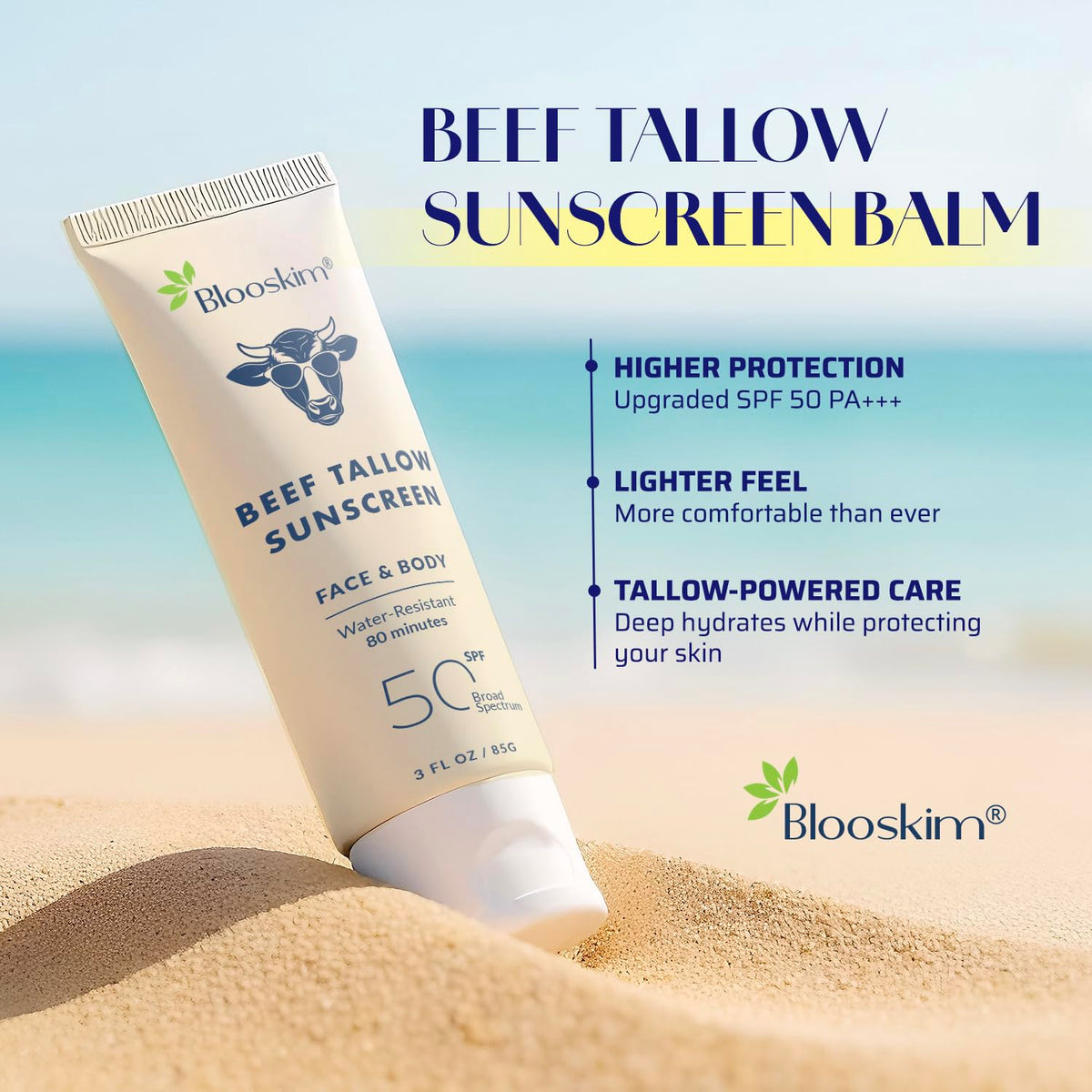 Blooskim creamy texture closeup demonstrating quick absorption and hydration
