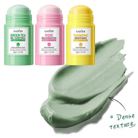 Blopuivo close view of turmeric clay stick texture highlighting deep-clean pore benefits