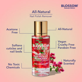 Blossom bottle held in hand for scale, demonstrating compact travel convenience