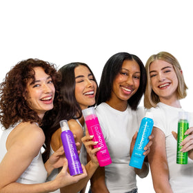 blowpro bottle in hand demonstrating portable size benefit