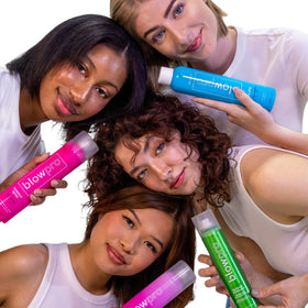 blowpro label highlighting silk and soy proteins for protection