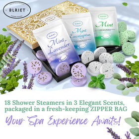 BLRIET scent variety with lavender mint and eucalyptus highlighting fragrance options