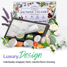BLRIET steamer in shower releasing steam for a relaxing scented atmosphere