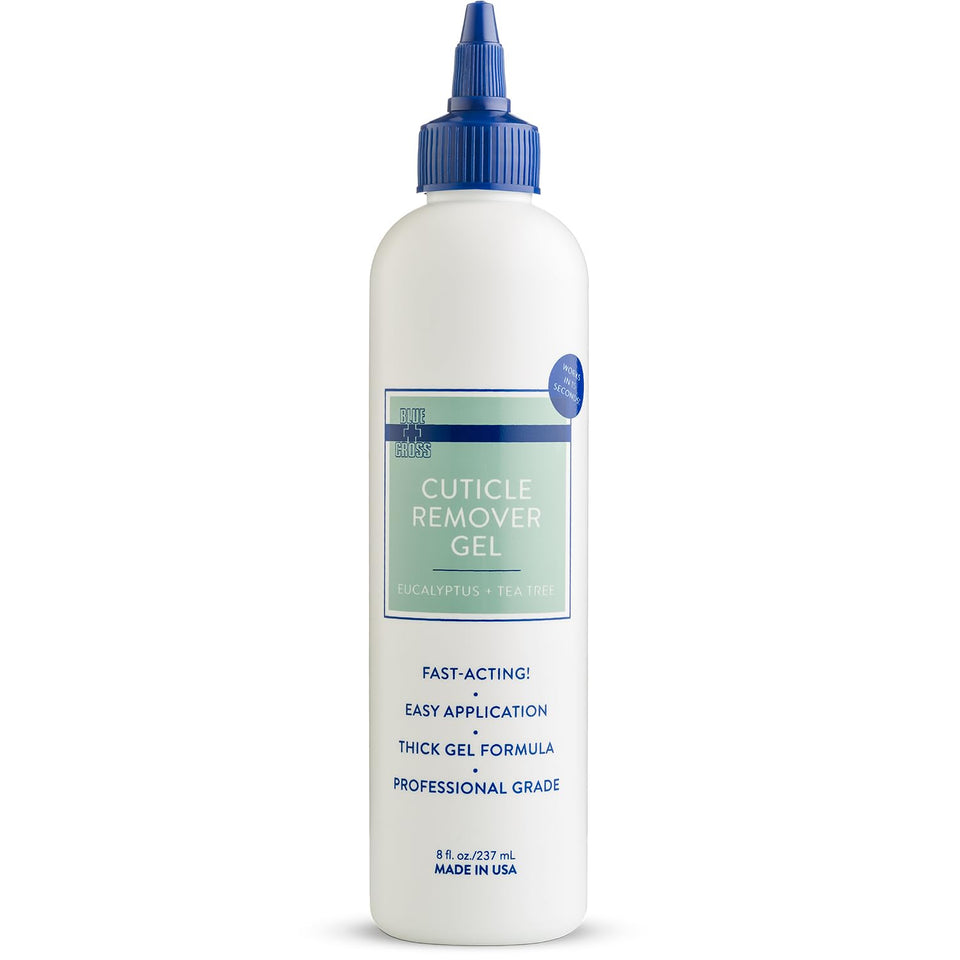Blue Cross front bottle showing product branding and size for professional use