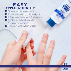 Blue Cross bottle on salon counter illustrating professional supply benefit
