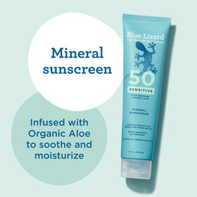 Blue Lizard applied on forearm to show coverage and skin-safe benefit