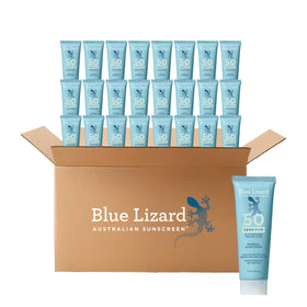 BLUE LIZARD front tube view showing compact sunscreen for travel convenience