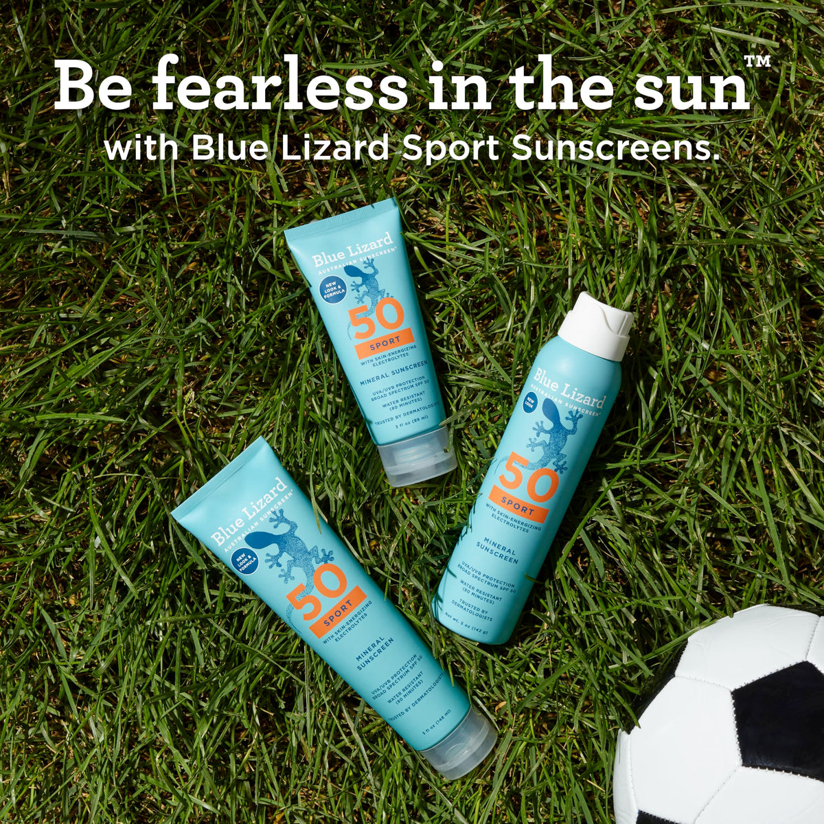 Blue Lizard label close-up showing zinc oxide and titanium dioxide ingredients