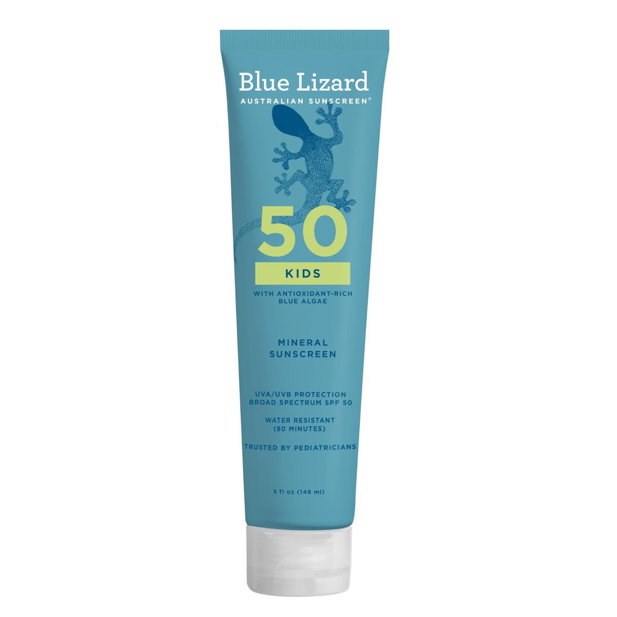 Blue Lizard front bottle view showing SPF 50 protection