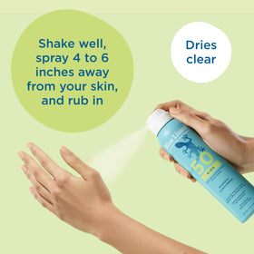 Blue Lizard five-fluid-ounce bottle in adult hand for size and portability