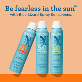 BLUE LIZARD size comparison in hand to show 5 fl oz portability