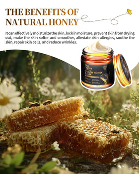 Blue Sea Sky raw honey and grass-fed tallow ingredients highlighting nourishment