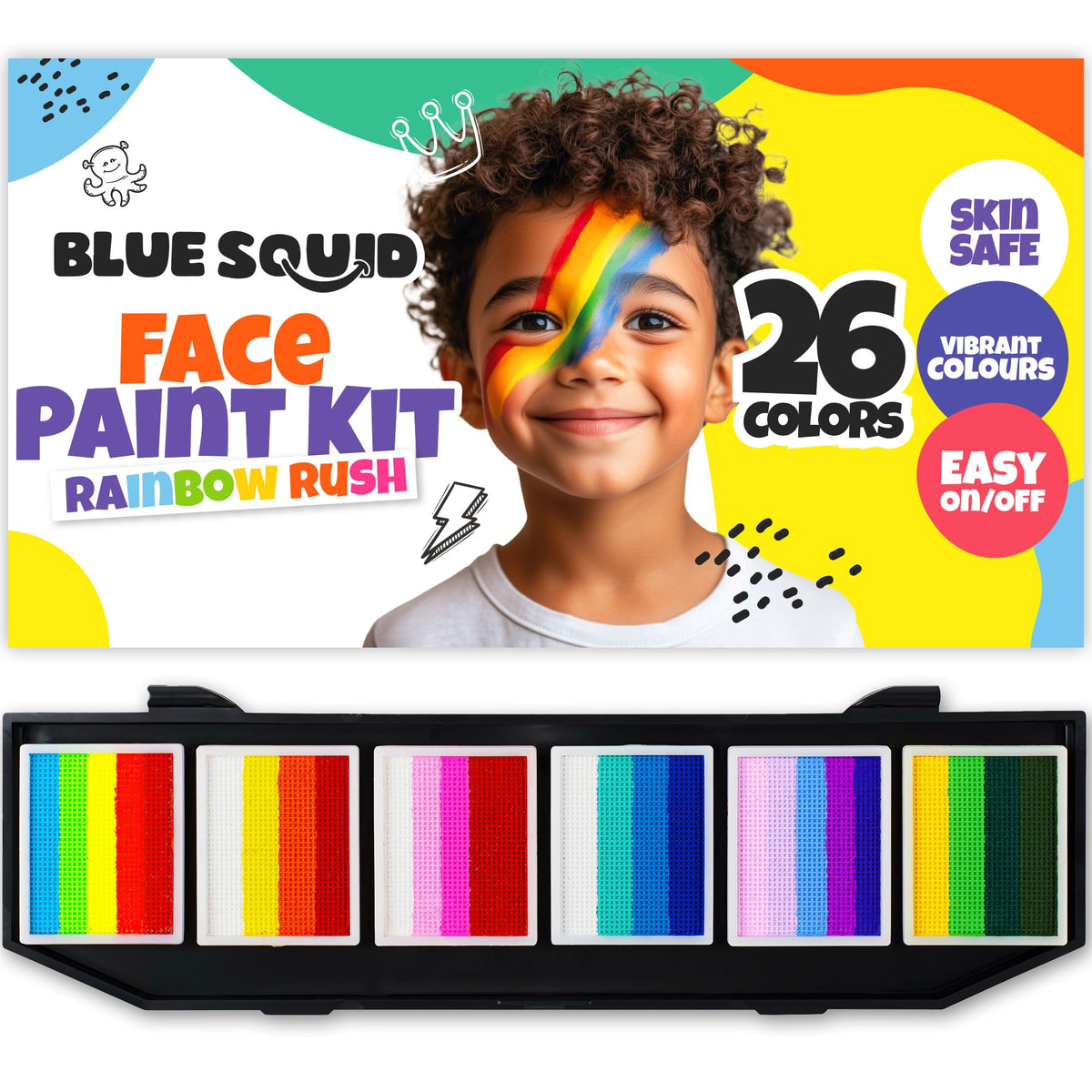 Blue Squid front packaging showing full kit and contents for easy setup